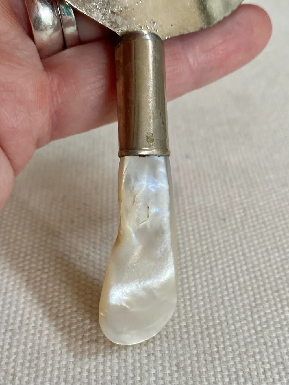 VTG Cake Server Silver and Mother of Pearl Handle